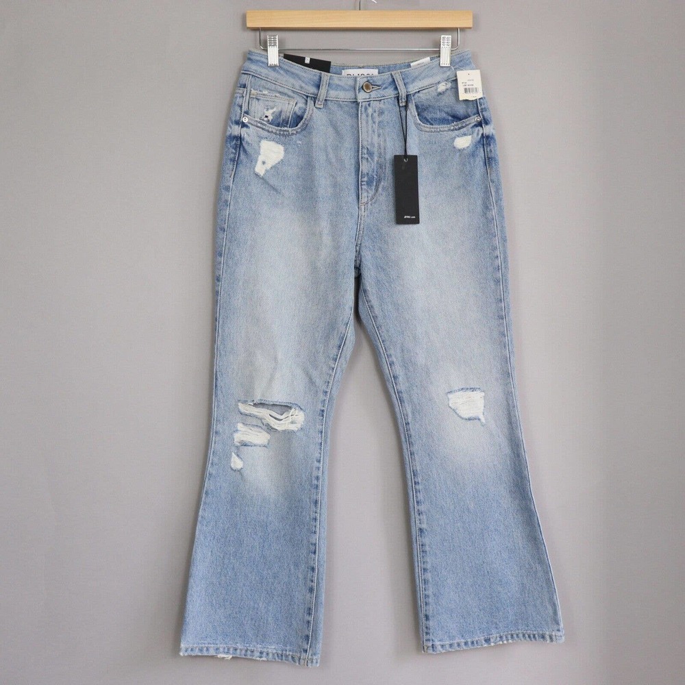 DL1961 Jeans 28 Wallace Flare Cropped Ripped